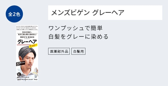 メンズビゲン グレーヘア ワンプッシュで簡単白髪をグレーに染める